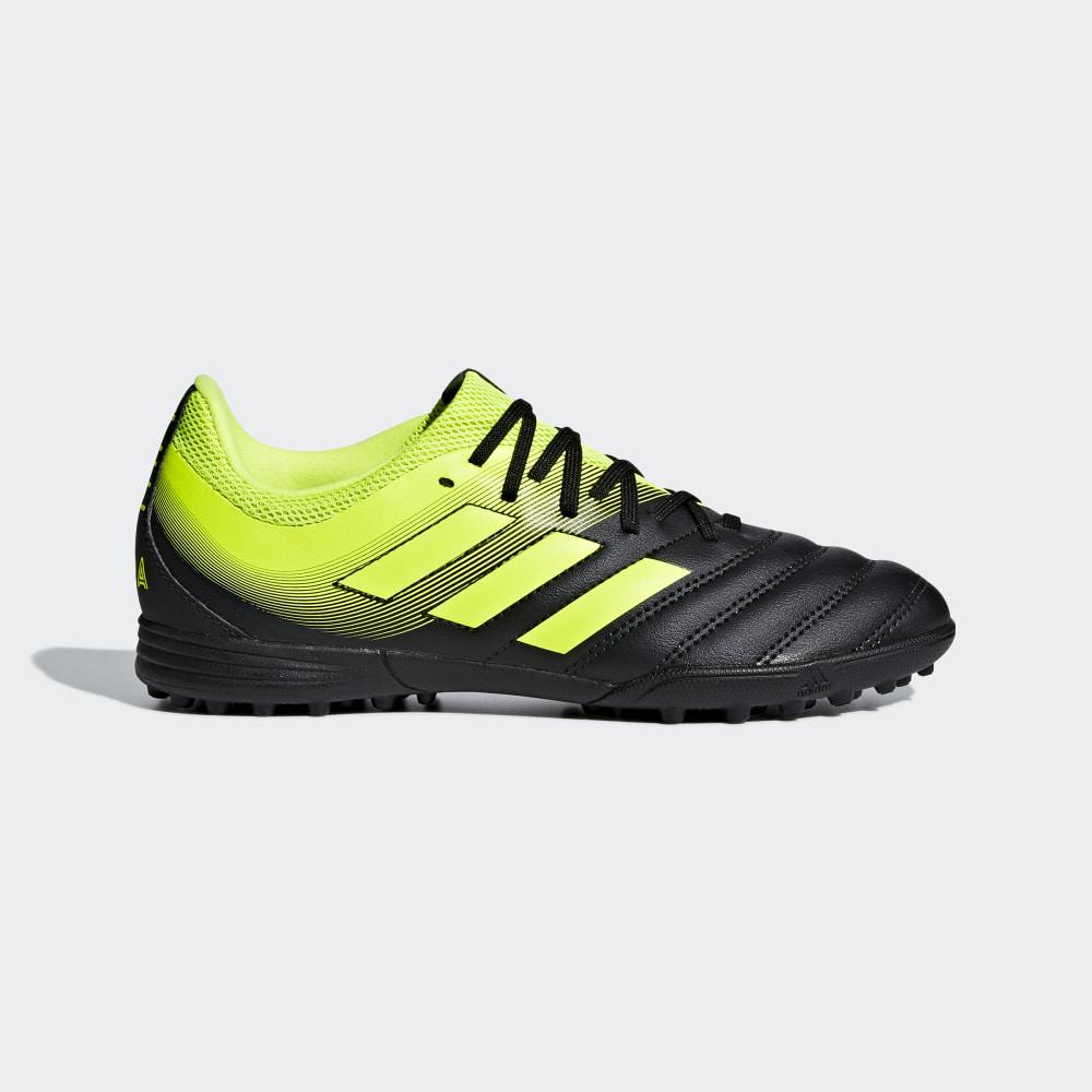 Adidasi Fotbal Adidas Copa 19.3 Turf Baieti Romania - Negrii/Galbeni D98085